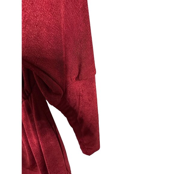 Fashion Nova Red Off-The-Shoulder Draped Dress X-Large Sexy Stretch Club party - Picture 6 of 9